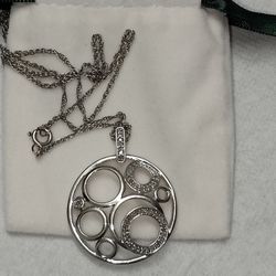 Diamond Circle Necklace 