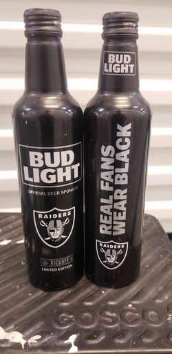 Raiders bud light aluminum bottles
