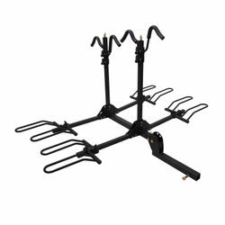 Young 4-Bike Rack Hitch Mount Platform Style Carrier for Cars Trucks SUVs Minivans with 2" Hitch Receiver, 4 Bikes X 40 lbs (160 lbs Total) Load Capac