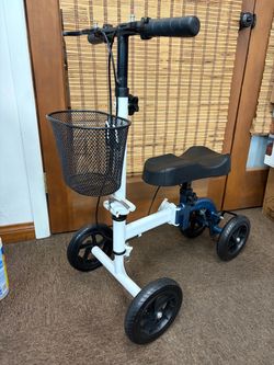 Medical scooter for after foot surgery
