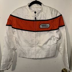 Vintage Harley Davidson Jacket Womens Size XS Biker Motorcycle Coat Cropped