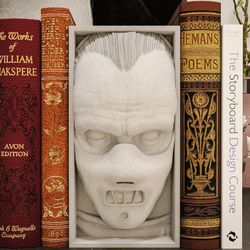 Hannibal Lector Book Nook Bookend Fantasy Horror Decor Literature Halloween