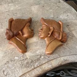 Hand Carved Wood Girls 