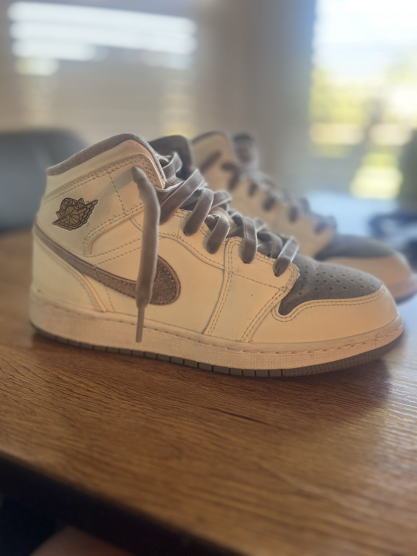 Air Jordan 1 Mid SE GS 'Pewter Velvet Toe'