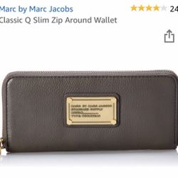 Marc by Marc Jacobs Classic Q Slim Zip Wallet, Faded Aluminum