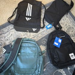 Bundle Of 4 Adidas Backpack/Sackpack/ Crossbody