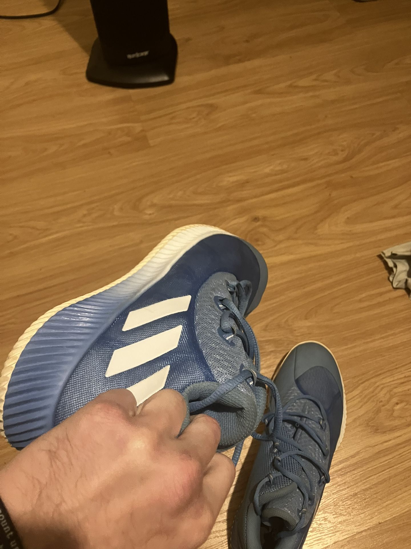 Blue Adidas bounce  basketball shoes Size 13
