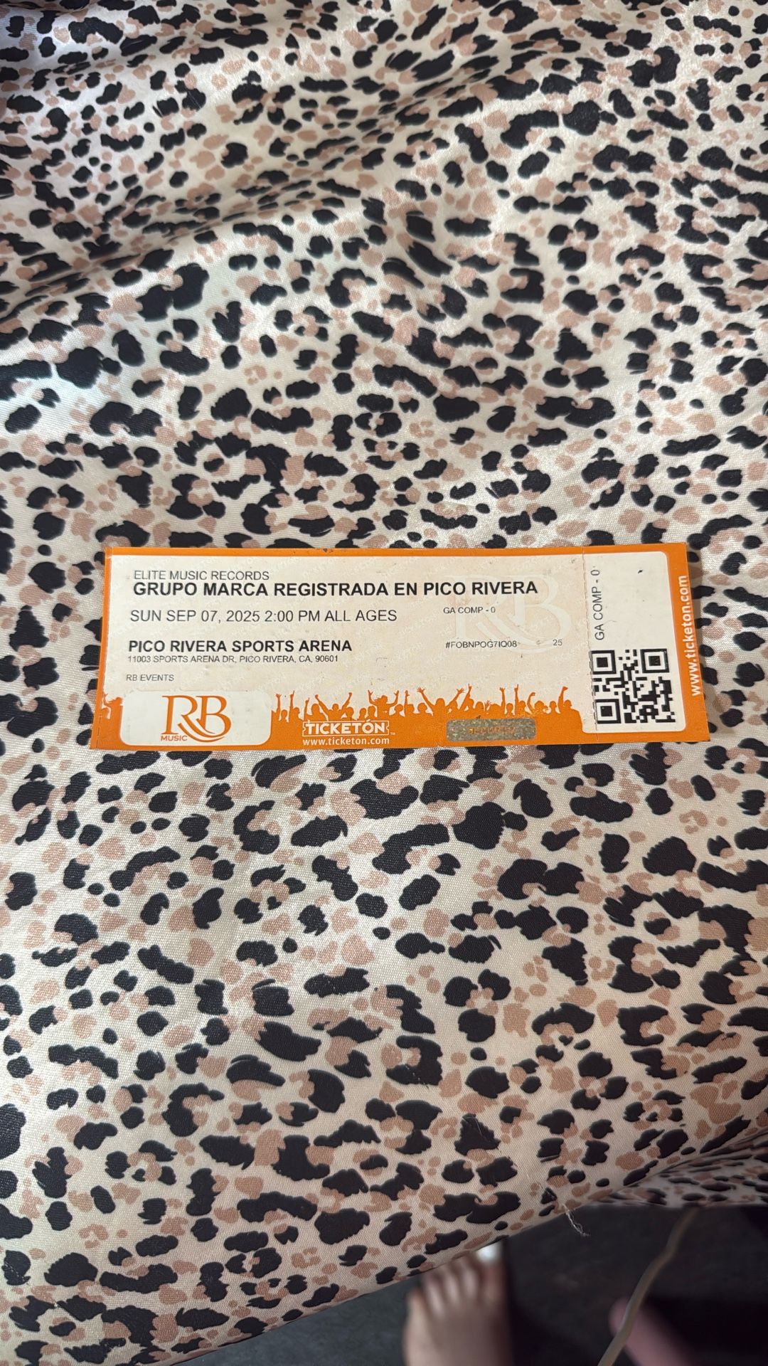 Pico Rivera Ticket Marca Registrada For Sunday Sep07
