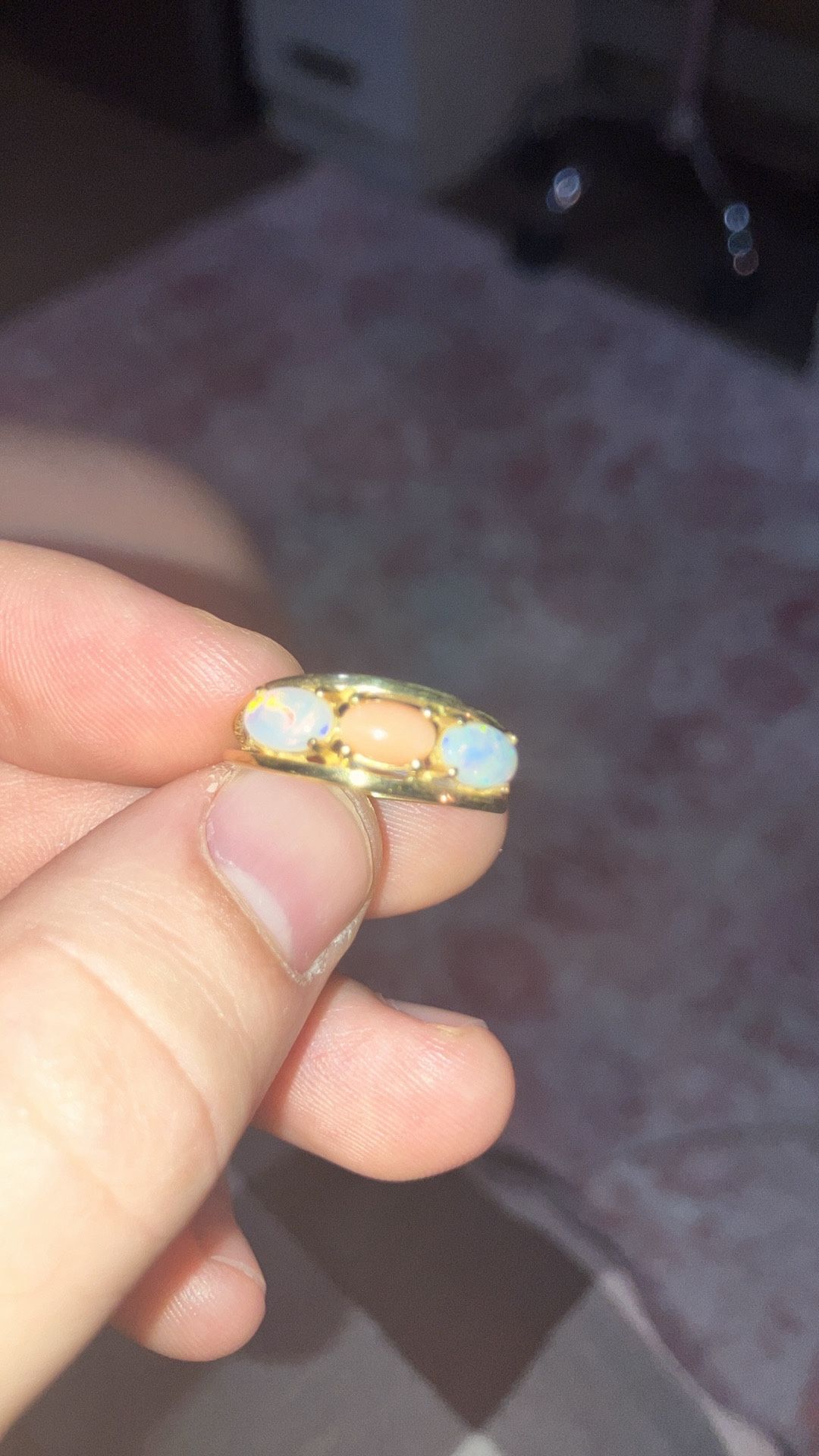 Gold Ring With Real Gems
