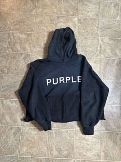 Purple Brand Black Hoodie Sweatshirt