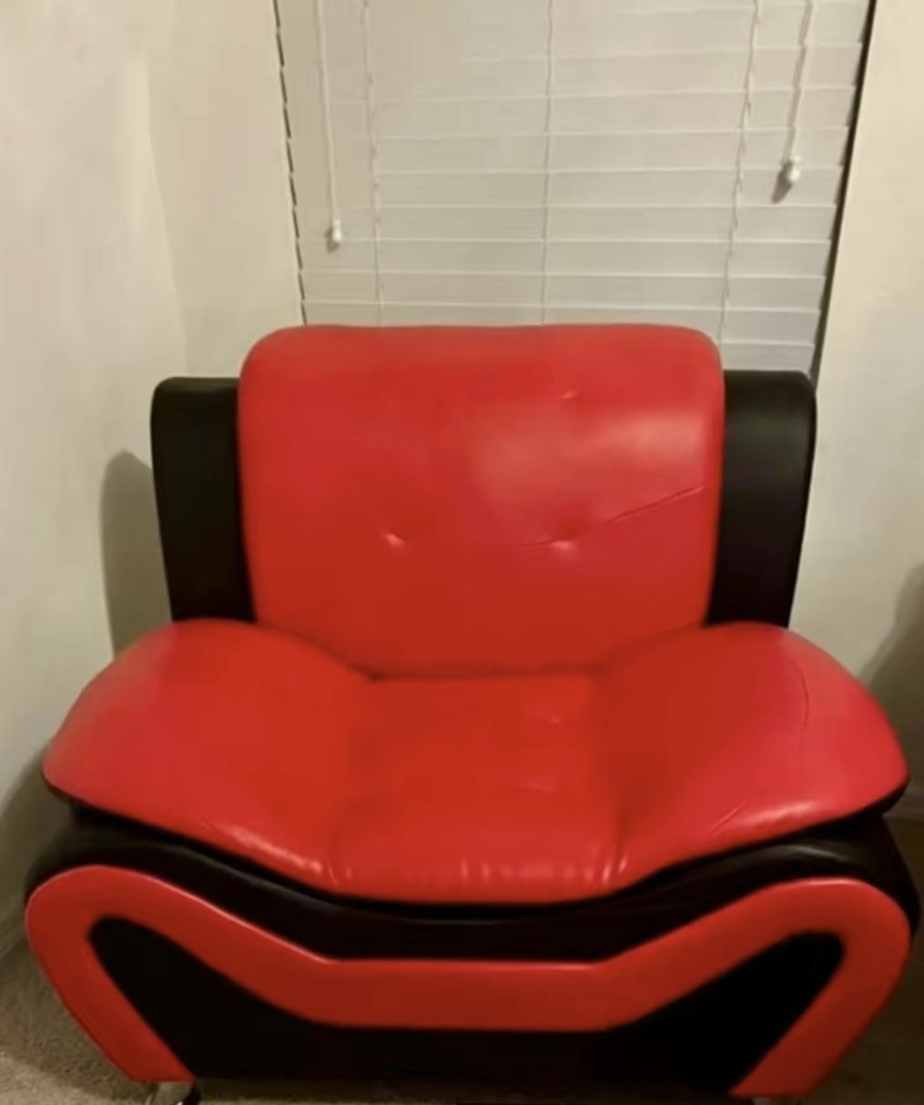 Red and Black Accent Room Chairs