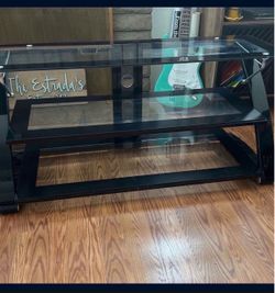 Glass tv stand for sale
