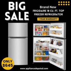 New Frigidaire Refrigerator Stainless Steel