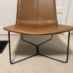 West Elm Slope Leather Lounge Chair