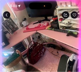 Pink desk