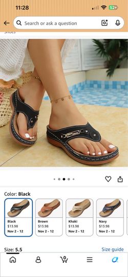 Women's Orthopedic Wedge Flip Flops