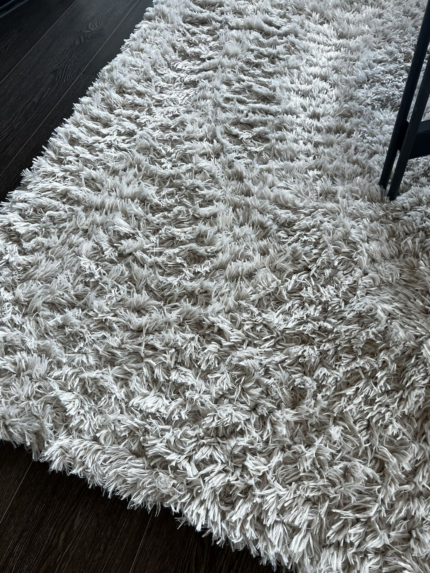 10x8 White/cream Shag Rug
