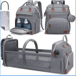 Diaper Bag Backpack – Large Capacity Baby Diaper Bag with Changing Pad, Waterproof Travel Backpack for Boys & Girls, Multi-Function Baby Bag with USB 