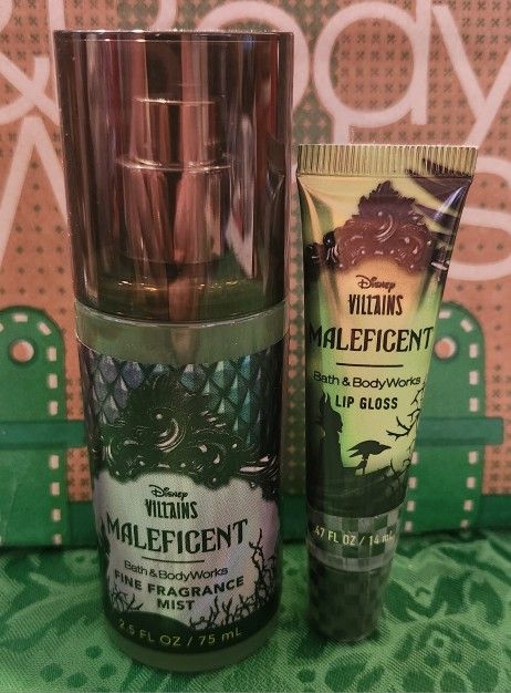Bath & Body Works 2-ct Disney Villains Maleficent: Travel Size Fragrance Mist & Lip Gloss