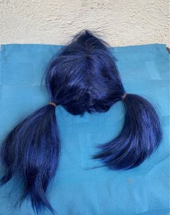 Blue Ponytail Synthetic Hair Wig