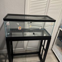 Fish Tank Or Reptile 30 Gallon  With Stand