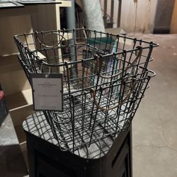 Threshold Wire Storage Baskets With Copper Handles (2)