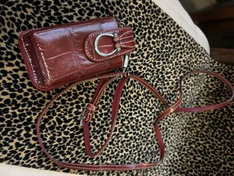 David Brighton Mini Crossbody Bag Red Croc