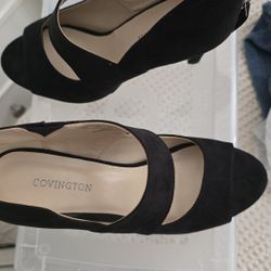 Suede Peep Toe 6 1/2