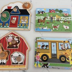 Lot Of 4 Melissa&Doug Puzzles
