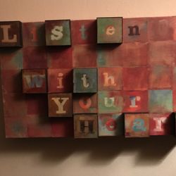 Painting picture on canvas inspirational art piece.
