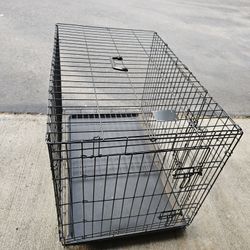 Large Dog Cage Fits My 80lbs Husky Just Fine