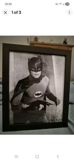 Adam West/batman 1966 Nostalgia Framed Picture