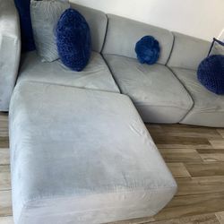 Grey Suede Couch