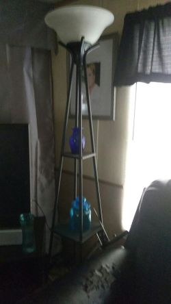 Lamp with shelves