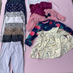 Baby Girls Fall Clothing Bundle 9 Months