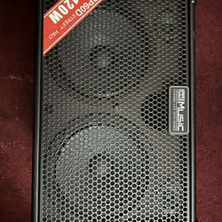 Coolmusic 120W Portable Acoustic Guitar AMP(Amplifier Bluetooth Speaker with Reverb Chorus Delay Effect, 7 Inputs