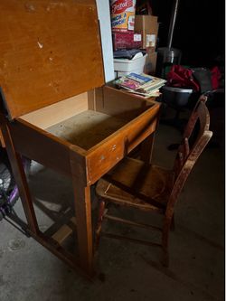 Antique desk with chair