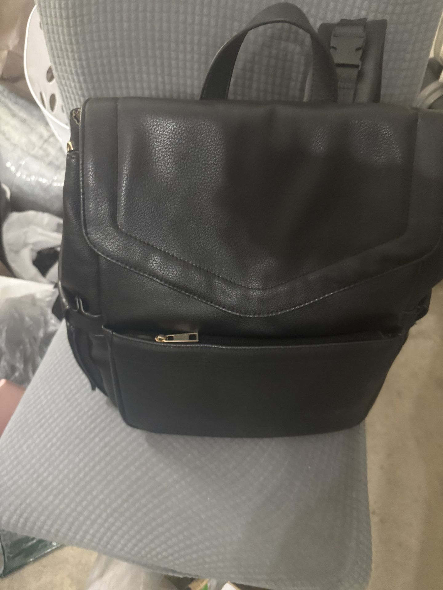 Black Leather Backpack Unisex Extremely Versatile