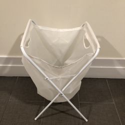 Ikea Laundry Bag w/ Stand 18 Gallon 26" H Holds 15lbs Foldable Clothes Storage Tote White Jall
