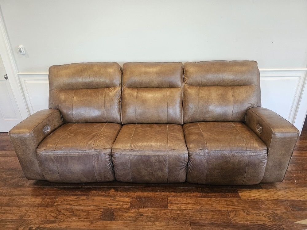 Brown Leather Couch