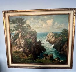 Old Antique Oil Painting On Canvas Signed Lower Right Michael Rossart