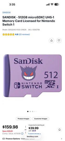 Nintendo Switch microSDXC 512GB