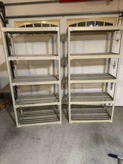 2 Sturdy Plastic Shelves