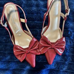 Red Bow heels