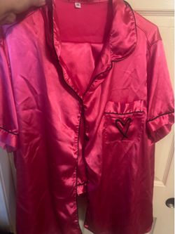 Silk plus size women’s pajama set