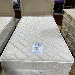 White French Provincial Twin Bed Set