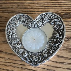 BRIGHTON Silver Plated Heart Votive Candle Holder