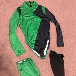 New xl green cosplay costume Kim possible bodysuit outfit festival