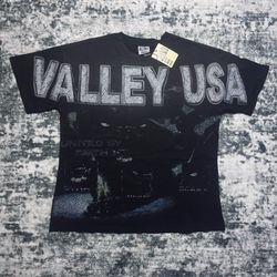 Valley USA Rhinestone Graphic Tee - Brand New With Tags - Size Small