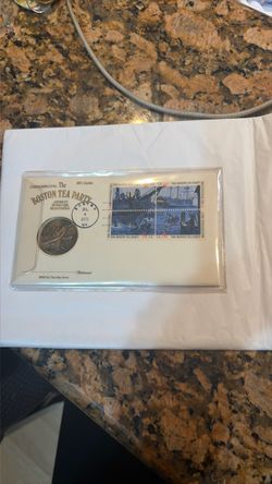 1973 Boston Tea Party First Day Cover with Medal